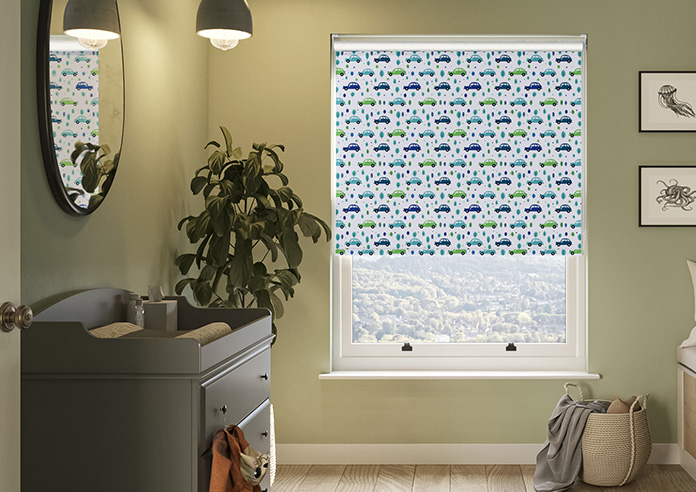 Leafy Lane, Aqua - Twist&Fit Roller Blind - Image 3